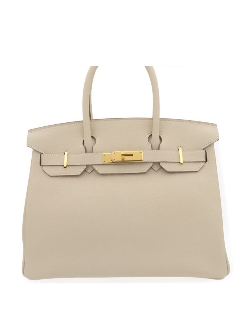 Hermes Birkin 30 Craie Gold Taurillon Handbag